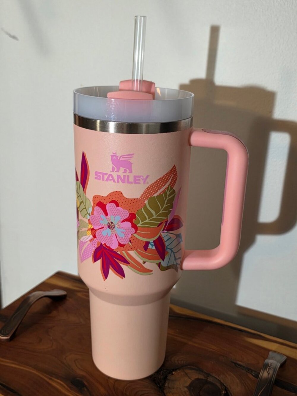 Stanley Mother's Day Quencher H2.0 40oz Tumbler - Sorbet Tropic Pink Floral